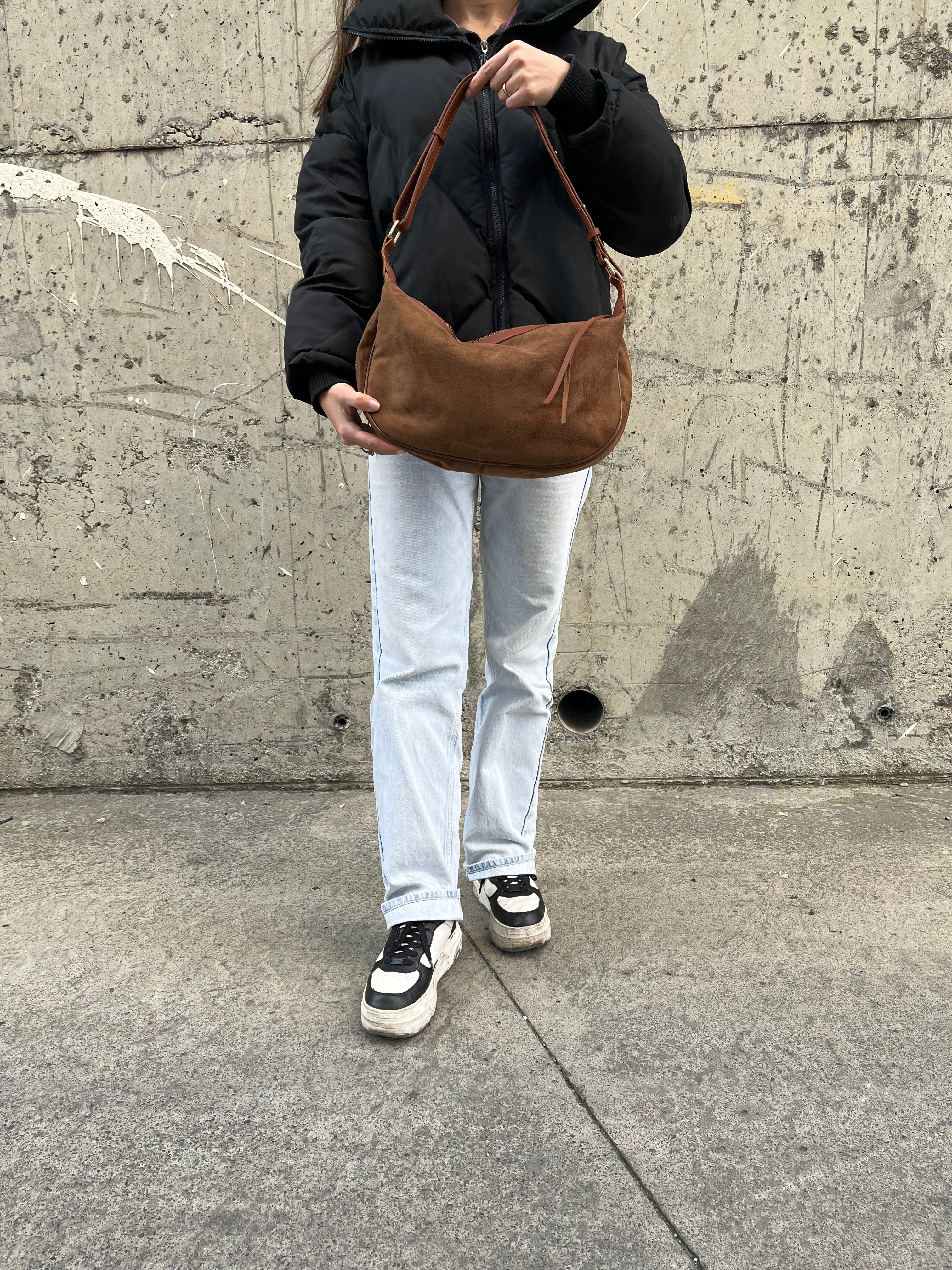 Willy Süet Omuz Çantası - Taba